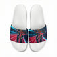 African American 1968 Black Power Salute Slide Sandals Retro Cyberpunk Sci-Fi Tech Civil Rights Art
