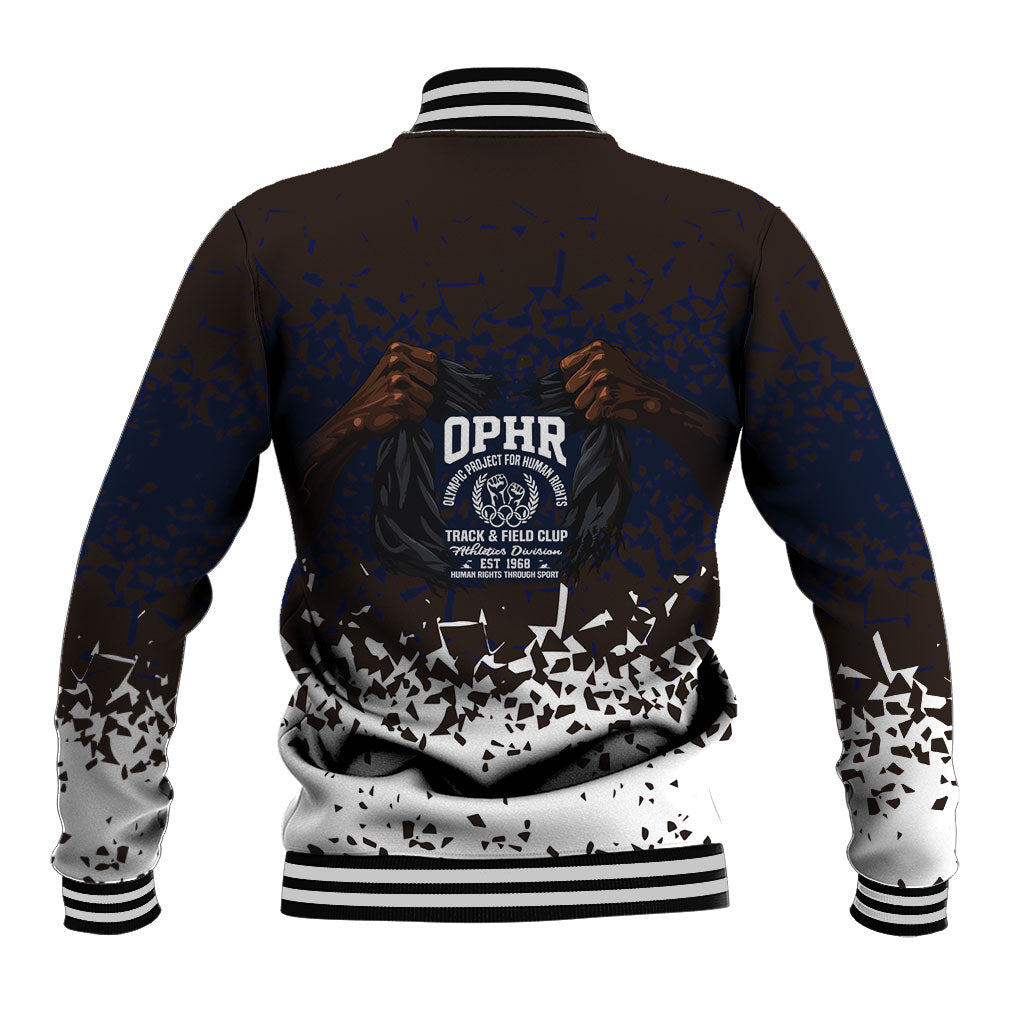 Black Power Salute African Human Rights Baseball Jacket Civil Rights Movement OPHR Mexico City 1968 Retro