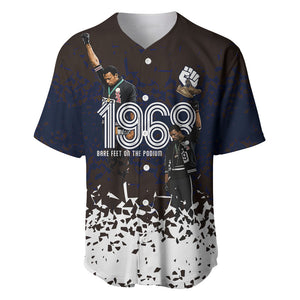 Black Power Salute African Human Rights Baseball Jersey Civil Rights Movement OPHR Mexico City 1968 Retro