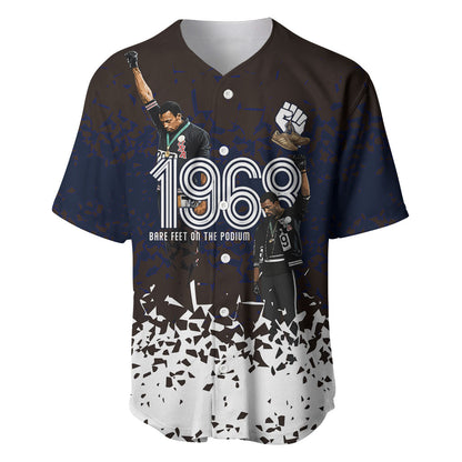 Black Power Salute African Human Rights Baseball Jersey Civil Rights Movement OPHR Mexico City 1968 Retro
