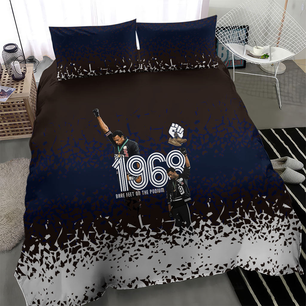 Black Power Salute African Human Rights Bedding Set Civil Rights Movement OPHR Mexico City 1968 Retro