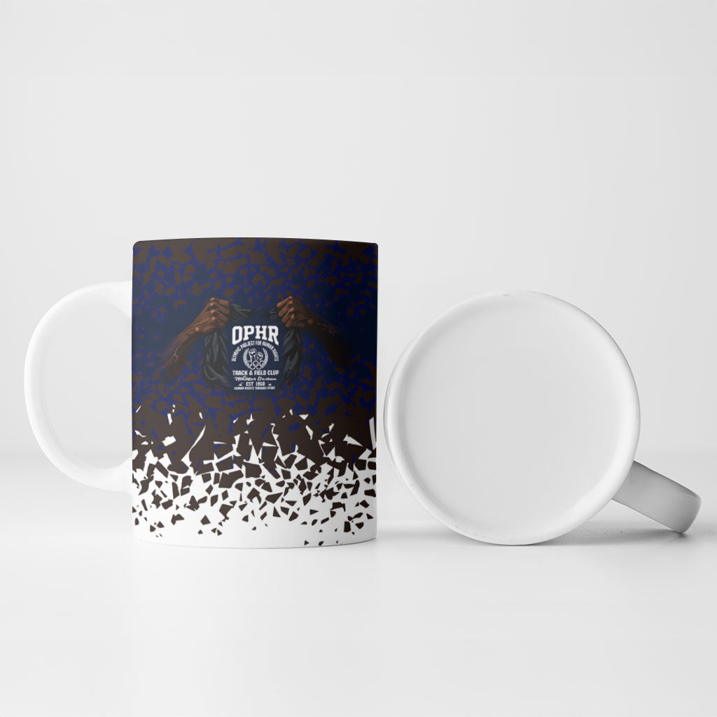 Black Power Salute African Human Rights Ceramic Mug Civil Rights Movement OPHR Mexico City 1968 Retro
