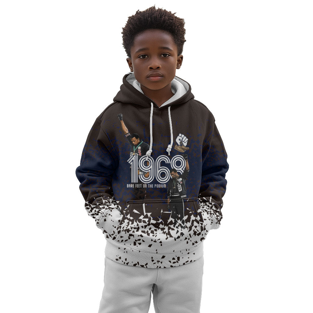 Black Power Salute African Human Rights Kid Hoodie Civil Rights Movement OPHR Mexico City 1968 Retro