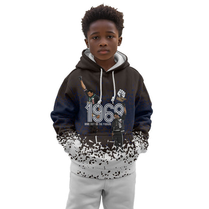 Black Power Salute African Human Rights Kid Hoodie Civil Rights Movement OPHR Mexico City 1968 Retro