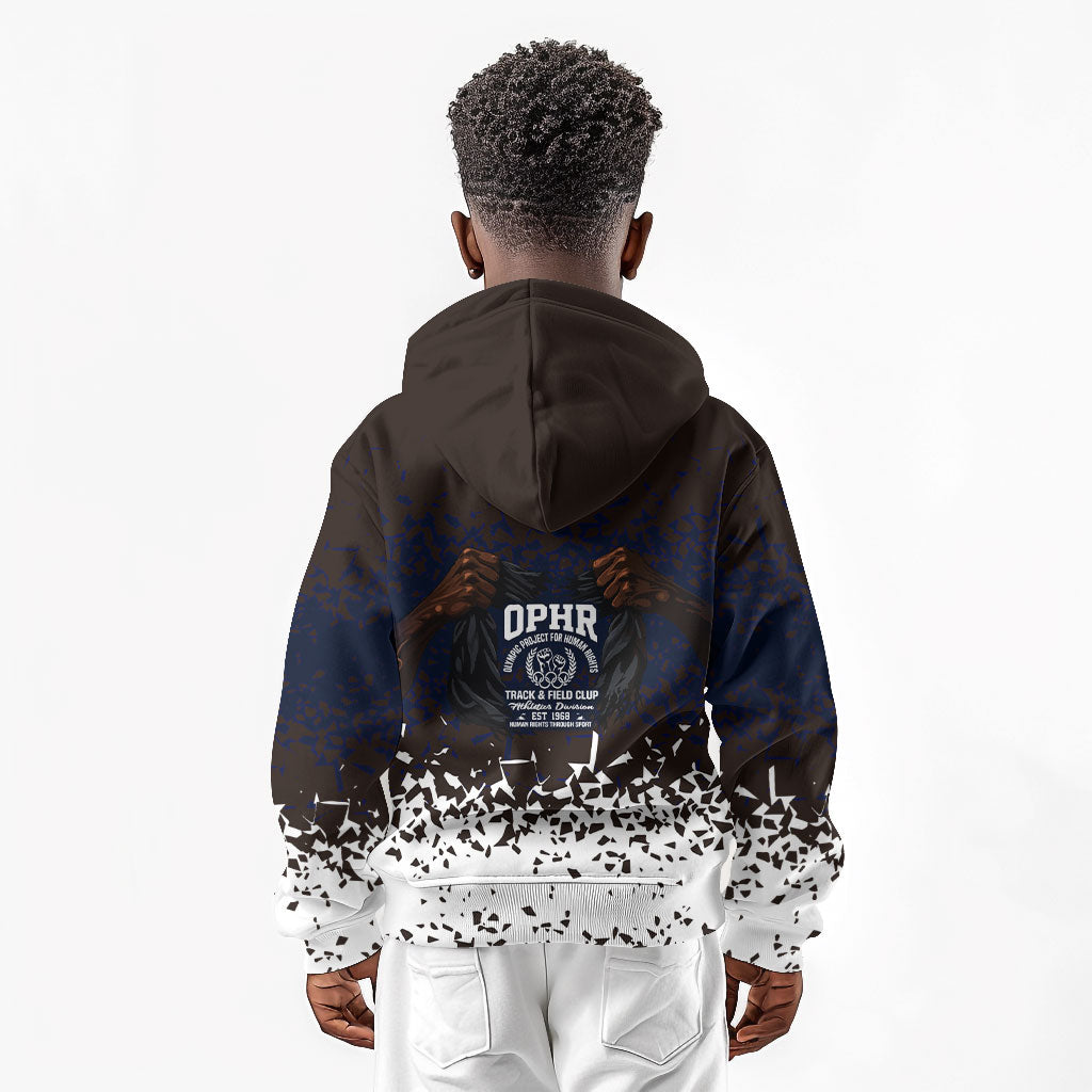 Black Power Salute African Human Rights Kid Hoodie Civil Rights Movement OPHR Mexico City 1968 Retro