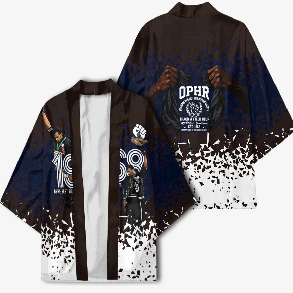 Black Power Salute African Human Rights Kimono Civil Rights Movement OPHR Mexico City 1968 Retro