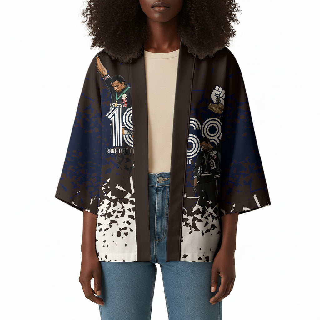 Black Power Salute African Human Rights Kimono Civil Rights Movement OPHR Mexico City 1968 Retro