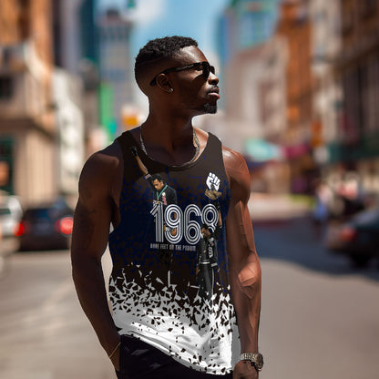 Black Power Salute African Human Rights Men Tank Top Civil Rights Movement OPHR Mexico City 1968 Retro