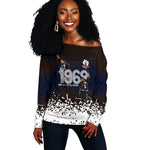 Black Power Salute African Human Rights Off Shoulder Sweater Civil Rights Movement OPHR Mexico City 1968 Retro