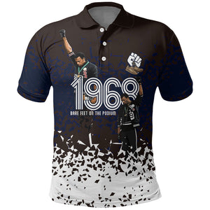 Black Power Salute African Human Rights Polo Shirt Civil Rights Movement OPHR Mexico City 1968 Retro