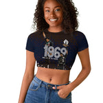 Black Power Salute African Human Rights Raglan Cropped T shirt Civil Rights Movement OPHR Mexico City 1968 Retro