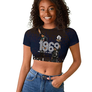 Black Power Salute African Human Rights Raglan Cropped T shirt Civil Rights Movement OPHR Mexico City 1968 Retro