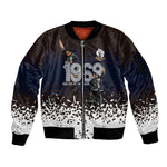 Black Power Salute African Human Rights Sleeve Zip Bomber Jacket Civil Rights Movement OPHR Mexico City 1968 Retro