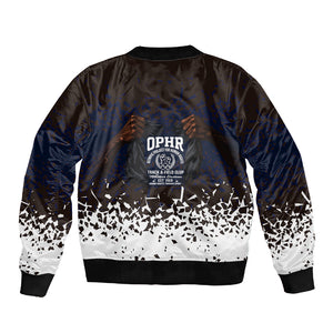 Black Power Salute African Human Rights Sleeve Zip Bomber Jacket Civil Rights Movement OPHR Mexico City 1968 Retro