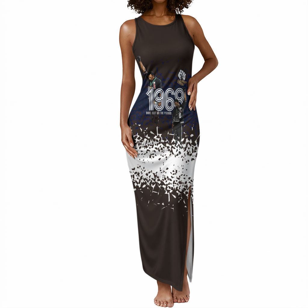 Black Power Salute African Human Rights Tank Maxi Dress Civil Rights Movement OPHR Mexico City 1968 Retro