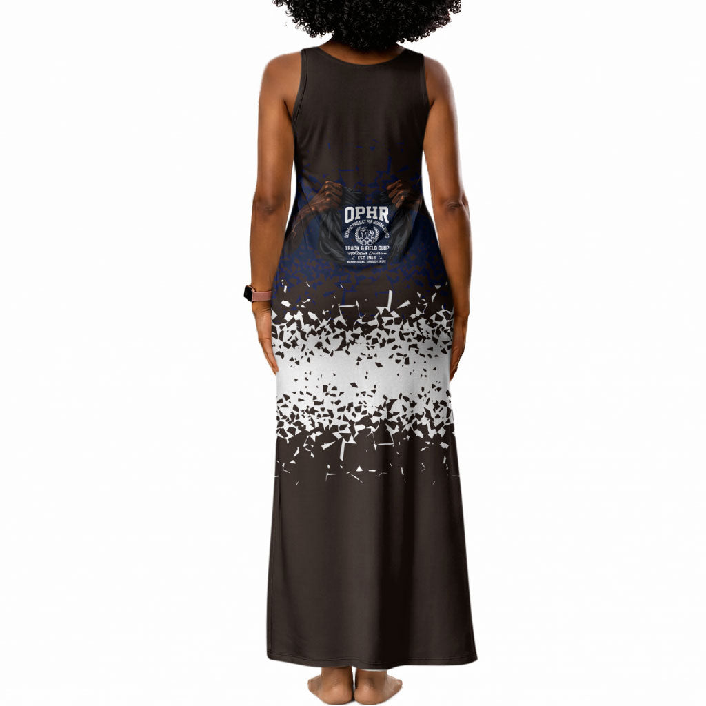 Black Power Salute African Human Rights Tank Maxi Dress Civil Rights Movement OPHR Mexico City 1968 Retro