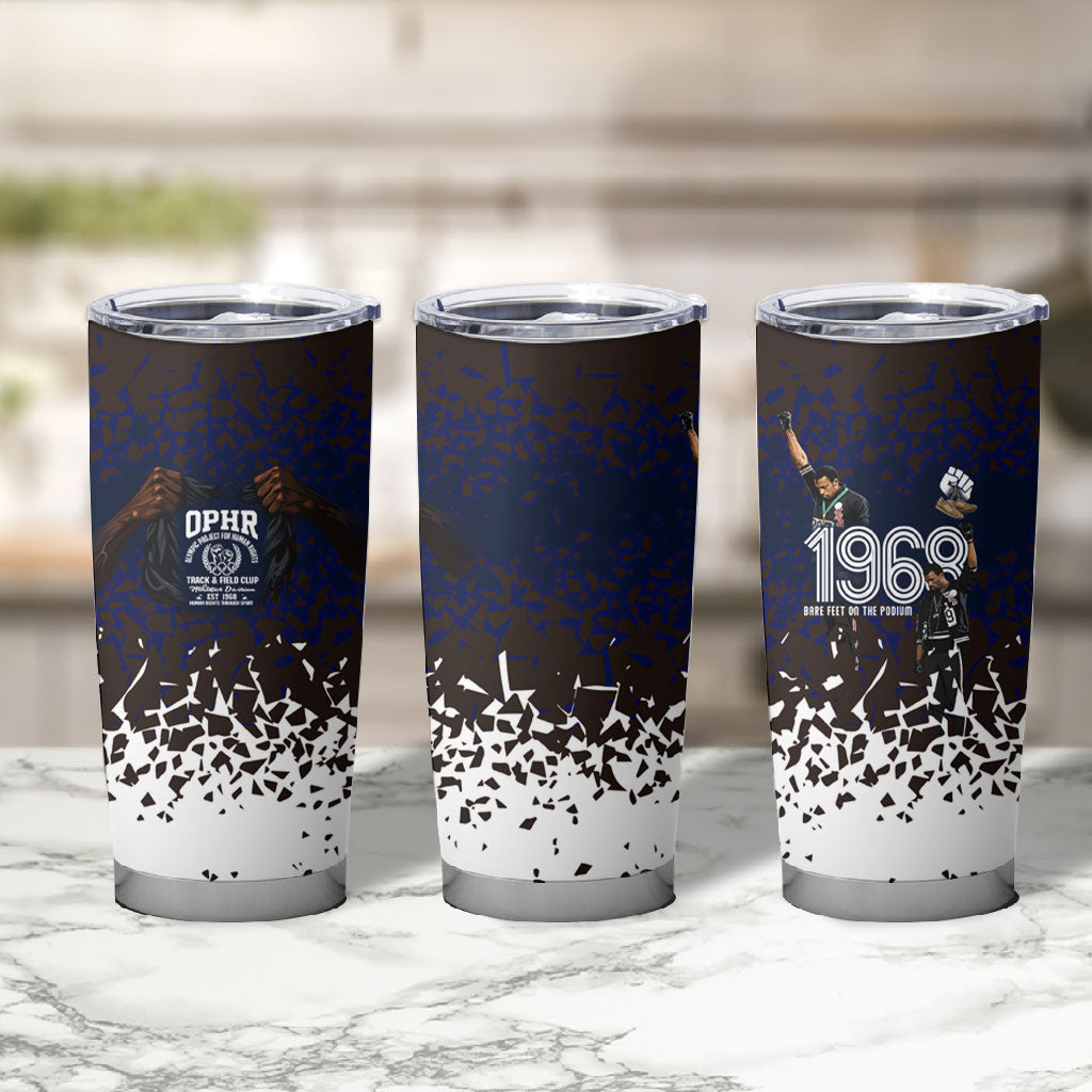 Black Power Salute African Human Rights Tumbler Cup Civil Rights Movement OPHR Mexico City 1968 Retro