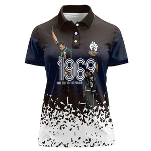 Black Power Salute African Human Rights Women Polo Shirt Civil Rights Movement OPHR Mexico City 1968 Retro