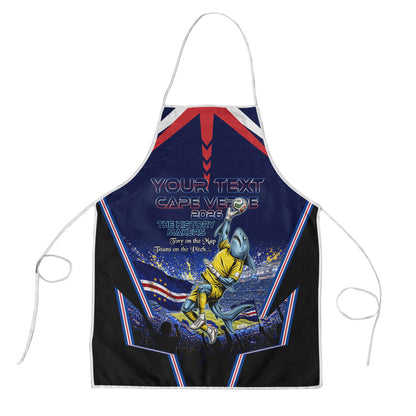Personalized Cape Verde Blue Sharks Apron African Pride Dynamic Stadium Soccer Graphic Art