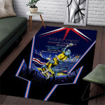 Personalized Cape Verde Blue Sharks Area Rug African Pride Dynamic Stadium Soccer Graphic Art