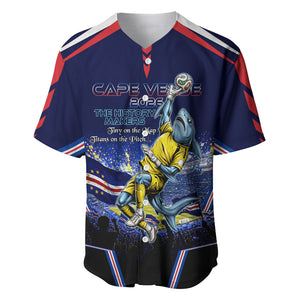 Personalized Cape Verde Blue Sharks Baseball Jersey African Pride Dynamic Stadium Soccer Graphic Art