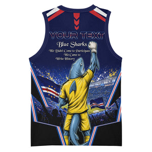Personalized Cape Verde Blue Sharks Basketball Jersey African Pride Dynamic Stadium Soccer Graphic Art