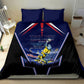 Personalized Cape Verde Blue Sharks Bedding Set African Pride Dynamic Stadium Soccer Graphic Art