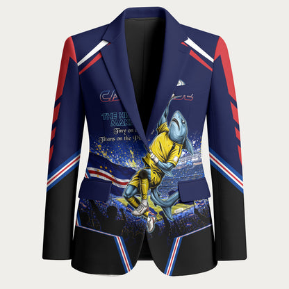 Personalized Cape Verde Blue Sharks Blazer African Pride Dynamic Stadium Soccer Graphic Art