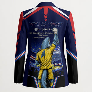 Personalized Cape Verde Blue Sharks Blazer African Pride Dynamic Stadium Soccer Graphic Art