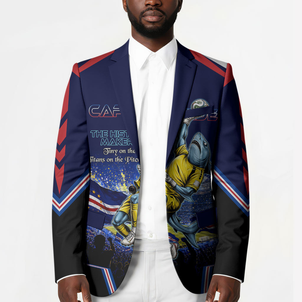 Personalized Cape Verde Blue Sharks Blazer African Pride Dynamic Stadium Soccer Graphic Art