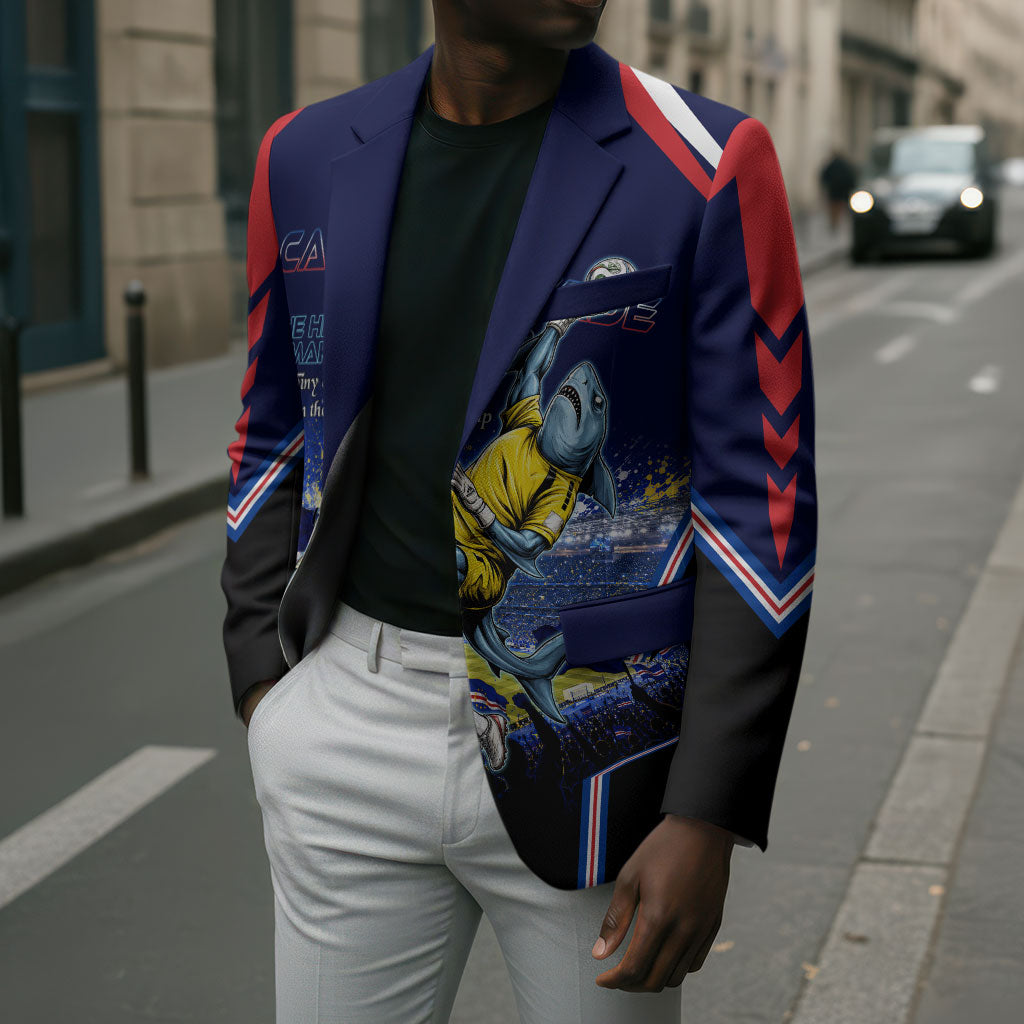 Personalized Cape Verde Blue Sharks Blazer African Pride Dynamic Stadium Soccer Graphic Art