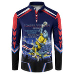 Personalized Cape Verde Blue Sharks Button Sweatshirt African Pride Dynamic Stadium Soccer Graphic Art