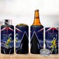 Personalized Cape Verde Blue Sharks 4 in 1 Can Cooler Tumbler African Pride Dynamic Stadium Soccer Graphic Art