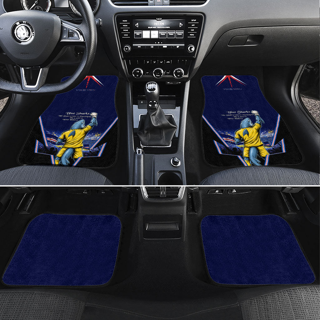Personalized Cape Verde Blue Sharks Car Mats African Pride Dynamic Stadium Soccer Graphic Art