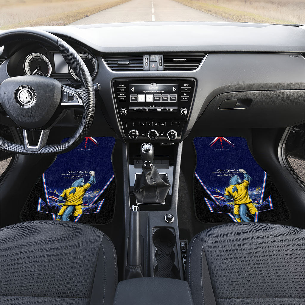 Personalized Cape Verde Blue Sharks Car Mats African Pride Dynamic Stadium Soccer Graphic Art