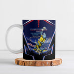 Personalized Cape Verde Blue Sharks Ceramic Mug African Pride Dynamic Stadium Soccer Graphic Art