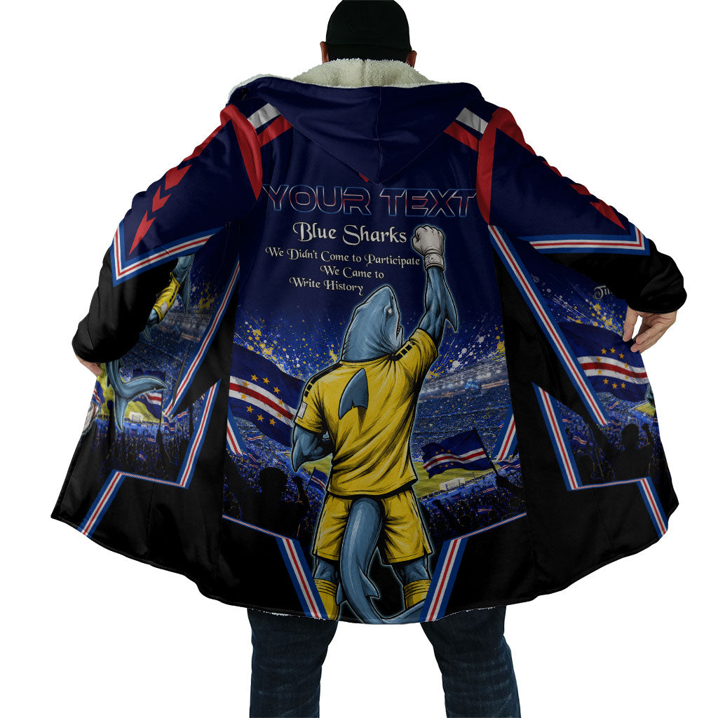 Personalized Cape Verde Blue Sharks Cloak African Pride Dynamic Stadium Soccer Graphic Art