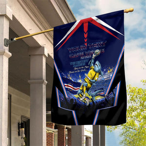 Personalized Cape Verde Blue Sharks Garden Flag African Pride Dynamic Stadium Soccer Graphic Art