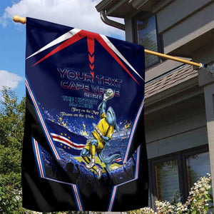 Personalized Cape Verde Blue Sharks Garden Flag African Pride Dynamic Stadium Soccer Graphic Art