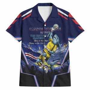 Personalized Cape Verde Blue Sharks Hawaiian Shirt African Pride Dynamic Stadium Soccer Graphic Art
