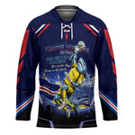 Personalized Cape Verde Blue Sharks Hockey Jersey African Pride Dynamic Stadium Soccer Graphic Art
