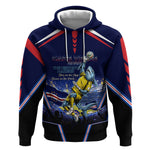 Personalized Cape Verde Blue Sharks Hoodie African Pride Dynamic Stadium Soccer Graphic Art