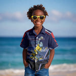 Personalized Cape Verde Blue Sharks Kid Hawaiian Shirt African Pride Dynamic Stadium Soccer Graphic Art