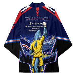 Personalized Cape Verde Blue Sharks Kimono African Pride Dynamic Stadium Soccer Graphic Art