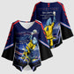 Personalized Cape Verde Blue Sharks Kimono Sleeve Blouse African Pride Dynamic Stadium Soccer Graphic Art