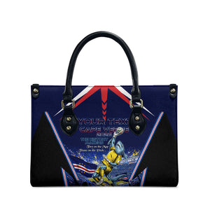 Personalized Cape Verde Blue Sharks Leather Bag African Pride Dynamic Stadium Soccer Graphic Art