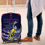 Personalized Cape Verde Blue Sharks Luggage Cover African Pride Dynamic Stadium Soccer Graphic Art
