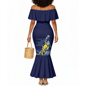 Personalized Cape Verde Blue Sharks Mermaid Dress African Pride Dynamic Stadium Soccer Graphic Art