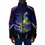Personalized Cape Verde Blue Sharks Padded Jacket African Pride Dynamic Stadium Soccer Graphic Art