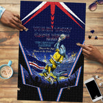 Personalized Cape Verde Blue Sharks Puzzle African Pride Dynamic Stadium Soccer Graphic Art